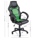 Racing Chefsessel B�rostuhl Drehstuhl Schalensitz B�rosessel Schreibtischstuhl schwarz/gr�n
