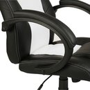 Racing Chefsessel B�rostuhl Drehstuhl Schalensitz B�rosessel Schreibtischstuhl schwarz/wei�