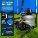 tillvex Sandfilteranlage Pool 10 m/h inkl. 800g Filterblle grau | Filteranlage 7-Wege Ventil & 2in1 Adapter 32mm - 38mm | Poolfilter mit Druckanzeige | Sandfilter fr Schwimmbecken