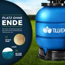 tillvex Sandfilteranlage 10 m/h blau - Filteranlage 5-Wege Ventil | Poolfilter mit Druckanzeige | Sandfilter fr Pool und Schwimmbecken