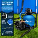 tillvex Sandfilteranlage Pool 10 m/h inkl. 800g Filterblle blau | Filteranlage 7-Wege Ventil & 2in1 Adapter 32mm - 38mm | Poolfilter mit Druckanzeige | Sandfilter fr Schwimmbecken