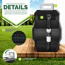 tillvex Schlauchtrommel Wasser 30+2m Schwarz mit Wandhalterung + Tragegriff | Schlauchaufroller mit Handbrause und Gartenschlauch | 180 Schwenkbar | Wand-Schlauchbox mit Aufroll-Automatik