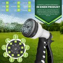tillvex Schlauchtrommel Wasser 30+2m Schwarz mit Wandhalterung + Tragegriff | Schlauchaufroller mit Handbrause und Gartenschlauch | 180 Schwenkbar | Wand-Schlauchbox mit Aufroll-Automatik