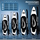 RE:SPORT SUP Board 320cm Blau aufblasbar Stand Up Paddle Set Surfboard Paddling Premium