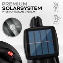 tillvex® Sonnenschirm LED Solar Ø 3m Ampelschirm Balkon Gartenschirm Kurbel Alu