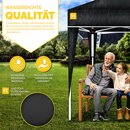 tillvex Pavillon 3x3m Schwarz wasserdicht | Pop-Up Faltpavillon hhenverstellbar | Gartenzelt UV Schutz 50+ | Partyzelt mit Tasche fr Garten