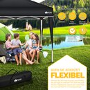 tillvex Pavillon 3x3m Schwarz wasserdicht | Pop-Up Faltpavillon hhenverstellbar | Gartenzelt UV Schutz 50+ | Partyzelt mit Tasche fr Garten