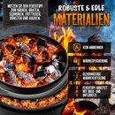 grillas� Dutch Oven Set 4,2 Liter / Topf mit F��e Deckelheber BBQ Gusseisen Feuertopf Gusstopf Schmortopf