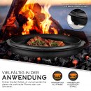 grillas Dutch Oven Set 9 Liter / Topf ohne Fe Deckelheber BBQ Gusseisen Feuertopf Gusstopf Schmortopf