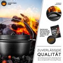 grillas® Dutch Oven Set Deckelheber BBQ Gusseisen Feuertopf Gusstopf Schmortopf
