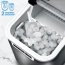 tillvex Eiswürfelmaschine Eiswürfelbereiter Edelstahl Eismaschine Icemaker 2,2L