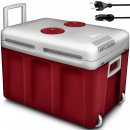 tillvex Khlbox elektrisch 40L Rot mit Rollen | Mini-Khlschrank 230 V und 12 V fr KFZ Auto Camping | khlt & wrmt | ECO-Modus