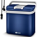 tillvex Khlbox elektrisch 24L Blau | Mini-Khlschrank 230 V und 12 V fr KFZ Auto Camping | khlt & wrmt | ECO-Modus