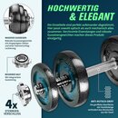 RE:SPORT Hantelset Gusseisen 15 - 60 kg Kurzhanteln Langhantel Set Hantel Hantelscheiben