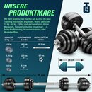 RE:SPORT Hantelset Gusseisen 15 - 60 kg Kurzhanteln Langhantel Set Hantel Hantelscheiben