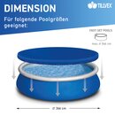 tillvex Pool Abdeckplane Rund 366 cm Fast Set Quick Up Pool Plane Abdeckung Poolabdeckung Schwimmbecken