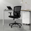 TRESKO Bürostuhl ergonomisch BS202 | Drehstuhl mit Verstellbarer Lordosenstütze | Schreibtischstuhl mit Armlehne