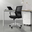 TRESKO Bürostuhl ergonomisch BS202 | Drehstuhl mit verstellbarer Lordosenstütze | Schreibtischstuhl mit Armlehne