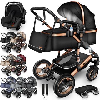 KIDUKU 3 in 1 Kombi Kinderwagen Buggy Reisebuggy inkl....