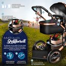 KIDUKU® 3 in 1 Kombi-Kinderwagen Buggy Reisebuggy inkl. Auto- Babyschale Faltbar