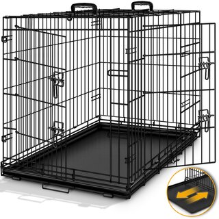 TRESKO Hundekfig Metall Transportkfig Auto Hundebox...