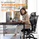 sinnlein Heizkissen elektrisch Anthrazit mit Fllung 100W fr Rcken Schulter Nacken | Wrmekissen mit 3 Temperaturstufen & Abschaltautomatik