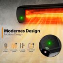 TRESKO Infrarot Heizstrahler 2000W Schwarz mit Fernbedienung | Wrmestrahler Terrasse elektrisch mit 3 Heizstufen | Terrassenstrahler Innen & Auen | Wand-Heizstrahler Infrarotstrahler Quarzstrahler Wickeltischstrahler