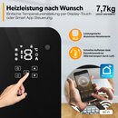 TRESKO Glaskonvektor Glasheizung 2000W APP WiFi schwarz | Elektroheizung elektrisch inkl. Fernbedienung | Konvektor Heizung Heizkrper Touch & LCD-Display | Elektroheizkrper Stand- oder Wandgert