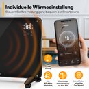 TRESKO Glaskonvektor Glasheizung 2000W APP WiFi schwarz | Elektroheizung elektrisch inkl. Fernbedienung | Konvektor Heizung Heizkrper Touch & LCD-Display | Elektroheizkrper Stand- oder Wandgert