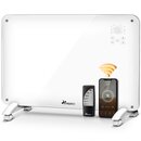 TRESKO Glaskonvektor Glasheizung 2000W APP WiFi wei | Elektroheizung elektrisch inkl. Fernbedienung | Konvektor Heizung Heizkrper Touch & LCD-Display | Elektroheizkrper Stand- oder Wandgert