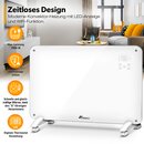 TRESKO Glaskonvektor Glasheizung 2000W APP WiFi wei | Elektroheizung elektrisch inkl. Fernbedienung | Konvektor Heizung Heizkrper Touch & LCD-Display | Elektroheizkrper Stand- oder Wandgert