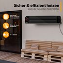 TRESKO Dunkelheizstrahler 1200 Watt Infrarot Heizstrahler Schwarzstrahler Terrassenstrahler Schwarz IRD