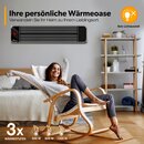 TRESKO Dunkelheizstrahler 1200 Watt Infrarot Heizstrahler Schwarzstrahler Terrassenstrahler Schwarz IRD