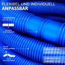 tillvex Poolschlauch Schwimmbadschlauch Saugschlauch Solarschlauch  32 - 38mm 8m / 32mm Blau