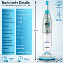 tillvex Poolsauger mit Akku und 3,6 m Teleskopstange - bis zu 15 m� | Pool Bodensauger elektrisch | Poolreiniger mit Filter & 2-Geschwindigkeits-System | Handsauger Reinigungsset kabellos