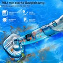 tillvex Poolsauger mit Akku und 3,6 m Teleskopstange - bis zu 15 m� | Pool Bodensauger elektrisch | Poolreiniger mit Filter & 2-Geschwindigkeits-System | Handsauger Reinigungsset kabellos