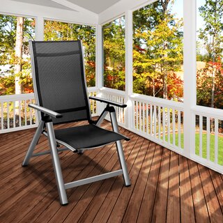 tillvex Gartenstuhl Premium klappbar aus Aluminium | Hochlehner mit A