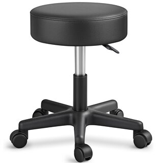 TRESKO Rollhocker hhenverstellbar Schwarz 150 kg |...