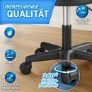 TRESKO Rollhocker hhenverstellbar Schwarz 150 kg | Hocker Drehhocker 10 cm Dicke Polsterung 47-60 cm | Arbeitshocker Brohocker 360 drehbar mit Rollen