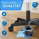 TRESKO Rollhocker hhenverstellbar Wei 150 kg | Hocker Drehhocker 10 cm Dicke Polsterung 47-60 cm | Arbeitshocker Brohocker 360 drehbar mit Rollen