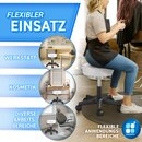 TRESKO Rollhocker hhenverstellbar Wei 150 kg | Hocker Drehhocker 10 cm Dicke Polsterung 47-60 cm | Arbeitshocker Brohocker 360 drehbar mit Rollen