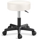 TRESKO Rollhocker hhenverstellbar Beige 150 kg | Hocker Drehhocker 10 cm Dicke Polsterung 47-60 cm | Arbeitshocker Brohocker 360 drehbar mit Rollen