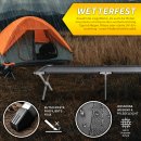 TRESKO XXL Campingbett Feldbett 190 x 64 x 44 cm Metallrohr - Belastbarkeit bis 150kg Grau