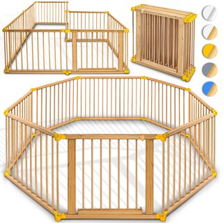 KIDUKU 7,2 Meter Laufgitter XXL klappbar inkl. Tr,...