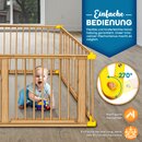 KIDUKU 7,2 Meter Laufgitter XXL klappbar inkl. Tr Gelb