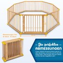 KIDUKU 7,2 Meter Laufgitter XXL klappbar inkl. Tr Gelb