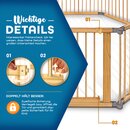 KIDUKU� 7,2 Meter Laufgitter grau XXL klappbar inkl. T�r, bestehend aus 8 Elementen, individuell formbar Laufstall Absperrgitter