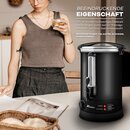 TRESKO Glhweinkocher Schwarz 6,8L / 1500W Einkochautomat aus Edelstahl Glhweinkessel Glhweinautomat Heigetrnkeautomat Heiwasserspender