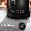 TRESKO Glhweinkocher Schwarz 6,8L / 1500W Einkochautomat aus Edelstahl Glhweinkessel Glhweinautomat Heigetrnkeautomat Heiwasserspender