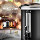 TRESKO Glhweinkocher Schwarz 6,8L / 1500W Einkochautomat aus Edelstahl Glhweinkessel Glhweinautomat Heigetrnkeautomat Heiwasserspender